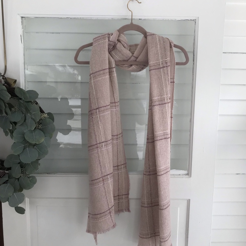 Loft Pink Patterned Scarf